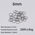 30-200Pcs 3-25mm Stainless Steel Split Ring Open Single Loops Jump Rings Connectors for DIY Jewelry Making Findings Accessories