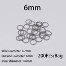30-200Pcs 3-25mm Stainless Steel Split Ring Open Single Loops Jump Rings Connectors for DIY Jewelry Making Findings Accessories