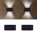 1pc 6-10 LEDs Solar Outdoor Wall Decorative Landscape Lighting Lights Fixtures Suitable For Courtyard Villa Fence Terrace Garden