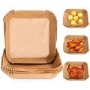 50pcs/set Disposable Air Fryer Paper Liner Oil-proof Water-proof Airfryer Disposable Cooking Paper Trays Baking Paper