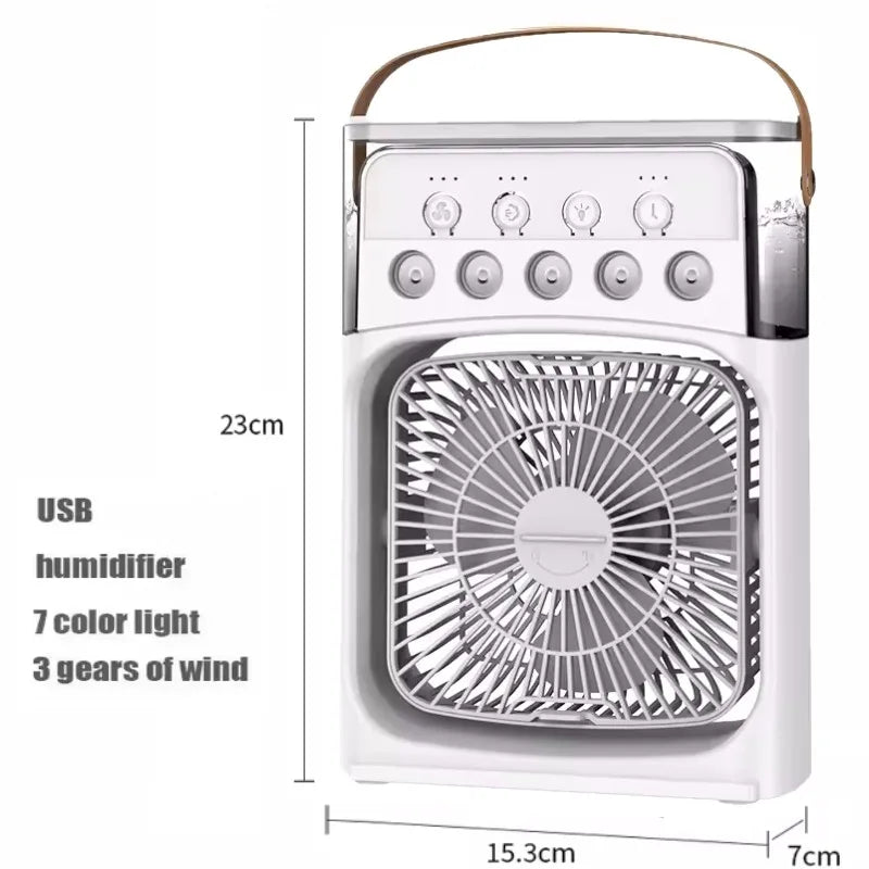 Humidifier Cooler Fan 3 Gear Air Conditioner Cooler Portable USB Chargeable Desktop Spray Fans For Office Dormitory Room Cooling