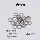 30-200Pcs 3-25mm Stainless Steel Split Ring Open Single Loops Jump Rings Connectors for DIY Jewelry Making Findings Accessories