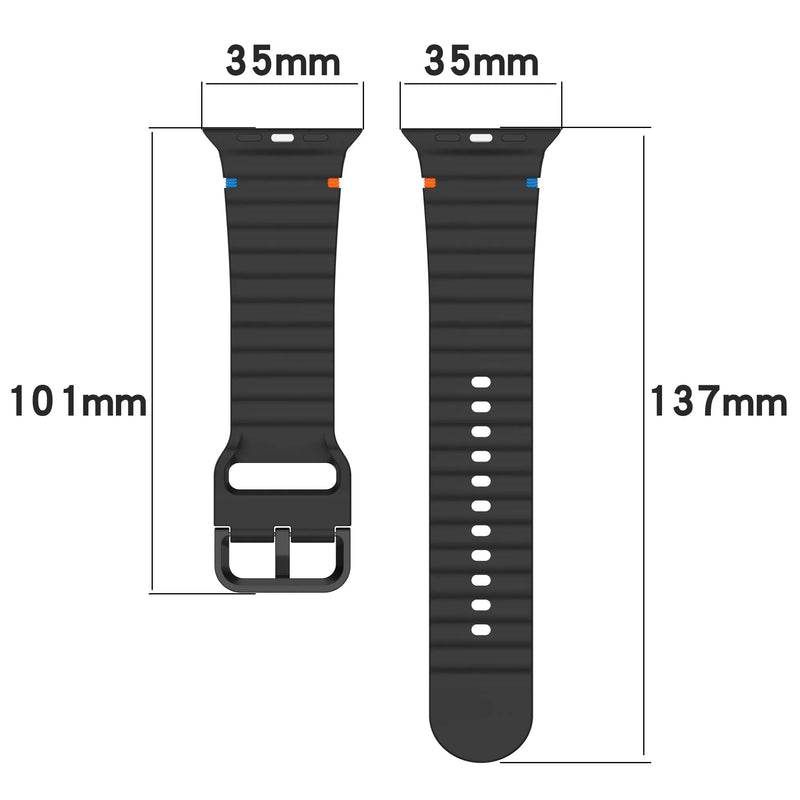 Silicone Strap for Apple watch Ultra Band 49mm 46mm 45mm 42mm 44mm 40mm 41mm correa bracelet belt iWatch series 10 9 8 6 7 5 SE