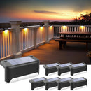 Outdoor LED Solar Deck Lights Waterproof Fence Post Solar Lights for Courtyard Patio Stairs Step Yard Garden Pathway Pool Decor
