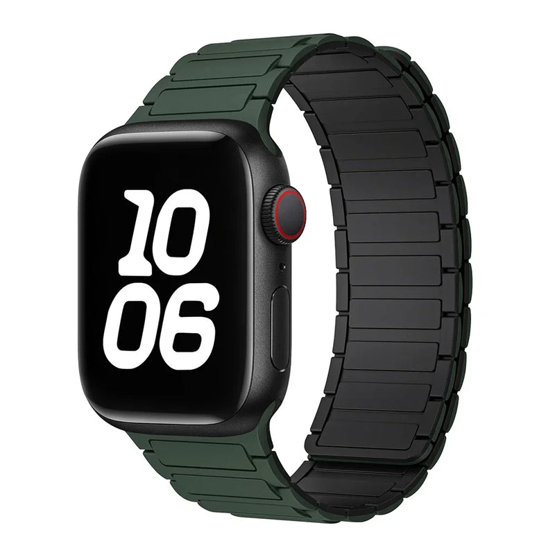 Silicone Strap for Apple Watch 46mm 42mm 49mm 44mm 40mm 45mm 41mm Magnetic Band for IWatch Ultra 2 Series 10 9 8 7 6 SE 5 4 3
