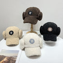 Versatile Letters Lamb Wool Baseball Cap For Women