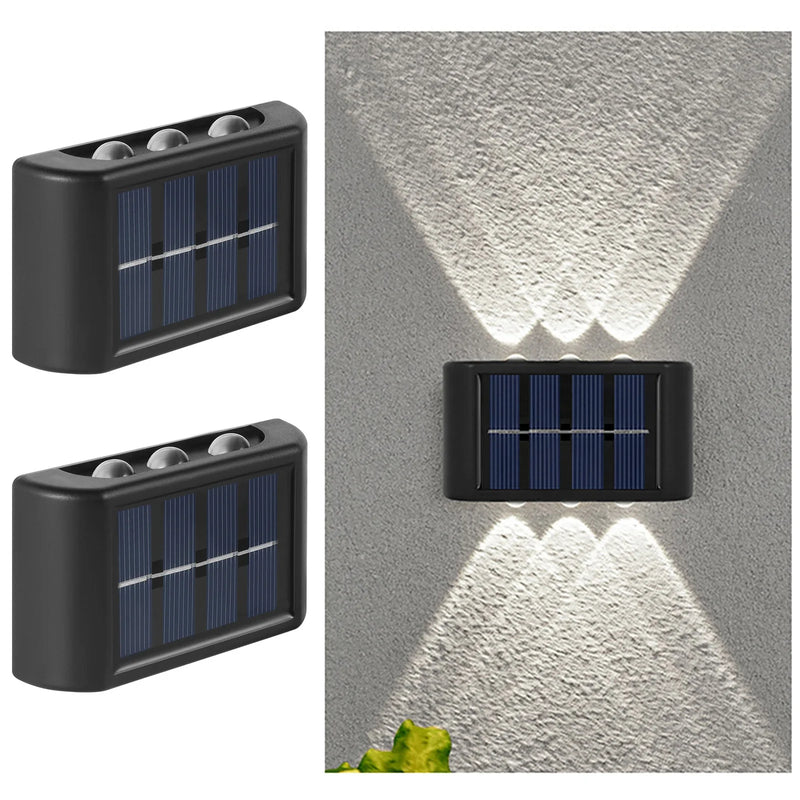Solar LED Light, Outdoor Waterproof Wall Lamp, Dusk to Dawn Fence Lighting for Summer Garden Yard Porch Walkway Camping Home Dec