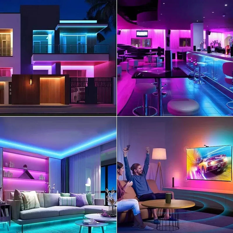 5V RGB LED Strip Lights Smart Bluetooth 24Key Remote Flexible Diode Lamp Tape SMD 5050 30LEDs/M For Room Home Decor TV Backlight