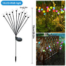 10 LED Solar Garden Lights Powered Firefly Lights Outdoor Waterproof Vibrant Garden Lights for Patio Pathway Decoration,Warm