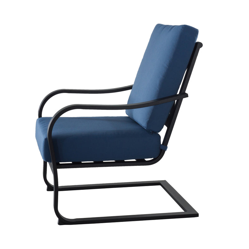 Ultimate Comfort Outdoor Aluminum Spring Chairs with Cushions - Set of 4, All-Weather Patio Chairs for Modern Living, Weatherproof &amp; Durable, Stylish Design