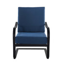 Ultimate Comfort Outdoor Aluminum Spring Chairs with Cushions - Set of 4, All-Weather Patio Chairs for Modern Living, Weatherproof &amp; Durable, Stylish Design