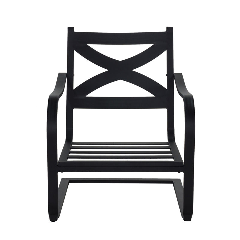 Ultimate Comfort Outdoor Aluminum Spring Chairs with Cushions - Set of 4, All-Weather Patio Chairs for Modern Living, Weatherproof &amp; Durable, Stylish Design