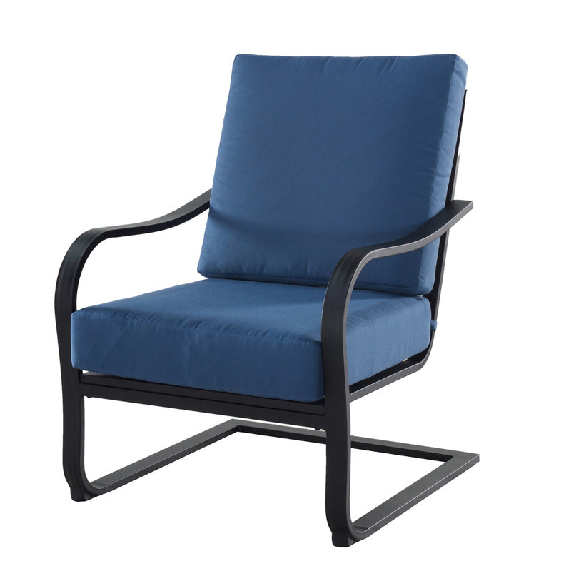 Ultimate Comfort Outdoor Aluminum Spring Chairs with Cushions - Set of 4, All-Weather Patio Chairs for Modern Living, Weatherproof &amp; Durable, Stylish Design