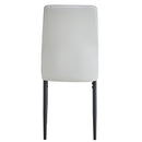 Dining Chairs Set of 4, Comfortable Upholstered Seat with Metal Legs, Curved Backrest Kitchen Chair for Living, Bedroom, Restaurant, Easy Assemble, Gray