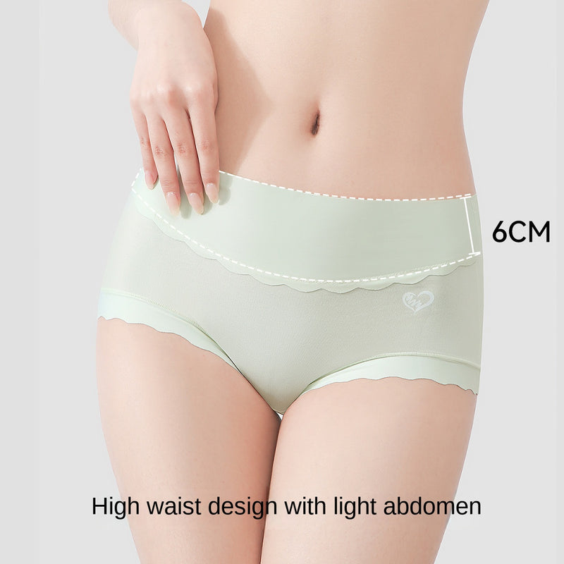 Pure Cotton Underwear Women&#039;s Pure Cotton 10a Combed Cotton Summer Thin High Waist Traceless Plus Size Women&#039;s Triangle Shorts