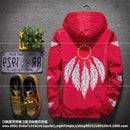 Large Size Hooded Jacket Print Jacket
