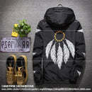 Large Size Hooded Jacket Print Jacket
