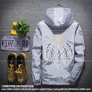 Large Size Hooded Jacket Print Jacket