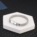 Explosive Hip Hop Stainless Steel Front and Back Men's Simple Bully Punk Bracelet
