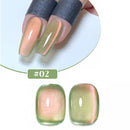 1/6PCS SS25 Cat Eye Gel Polish w/Glass Beads & Crystal, 5 Colors Salon DIY Nail Supplies Kit for Pro Nails Manicure