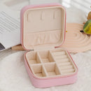 Portable Mini Jewelry Storage Box Travel Organizer Jewelry Case Leather Storage Earrings Necklace Ring Jewelry Organizer Display
