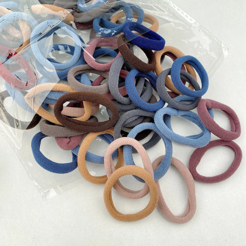 20/50/100pcs Four seasons Elastic Hair Bands Girls 4CM Sweets Scrunchie Rubber Band Hair Ties Clips Headband Hair Accessories