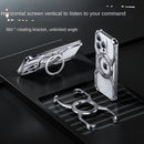 Apple 15promax Mobile Phone Case Heat Dissipation Hollow Aluminum Alloy Iphone16 Endless Rotating Magnetic Bracket