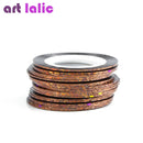 30PCS Nail Striping Tape Metallic Yarn Line 3d Nail Art Tool Color Rolls Nail Decals DIY Nail Tips Sticker Decoration