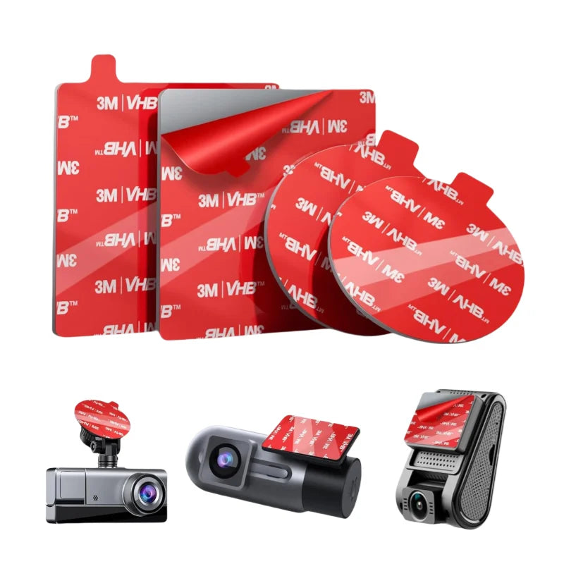 10pcs Original 3M VHB Adhesive Sticky Pads for Dash Cam Double Sided Sticky Tape for Car Windshield Dashboard GPS Camera Holders