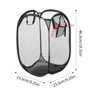 Folding Dirty Laundry Sorting Basket Washing Frame Bathroom Cloth Mesh Storage Bag Frame Bucket Laundry Organizers Storage Pouch