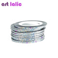 10 Rolls Nail Art Striping Tapes, Nail Liner Stickers, Nail Decals, 1mm Adhesive Stickers for Nail Tips Styling