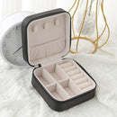 1pcs Single Layer Storage Box Ladies Travel Leather Jewelry Box Classic Black Pure White Fashion Pink Storage Box