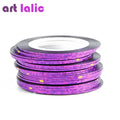 10 Rolls Nail Art Striping Tapes, Nail Liner Stickers, Nail Decals, 1mm Adhesive Stickers for Nail Tips Styling