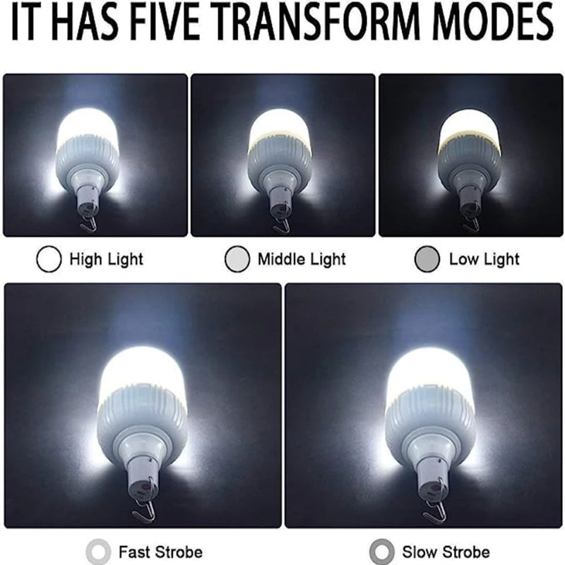 Portable Lanterns High Power USB Rechargeable LED Emergency Lights Hook Outdoor Camping Tents Lantern Lighting Flashlight Bulb