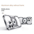 Apple 15promax Mobile Phone Case Heat Dissipation Hollow Aluminum Alloy Iphone16 Endless Rotating Magnetic Bracket