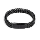 Mens Fashion Hip-hop Double-layer Braided Keel Stainless Steel Bracelet Men Personalized Party Chain Metal Bracelet Jewelry Gift