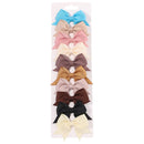 10Pcs/Set Solid Color Kids Bows Hair Clips for Baby Girls Handmade Ribbon Bowknot Hairpin Barrettes New Year Hair Accessories
