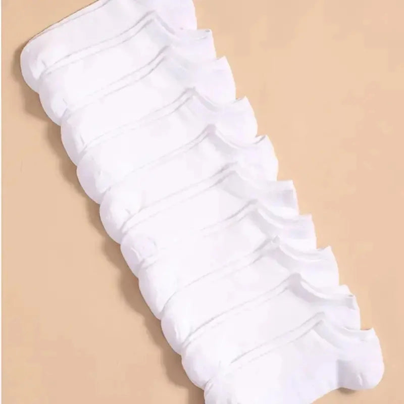 10/20 Pairs Unisex Casual Plain Color Boat Socks Thin Breathable Comfy Anti-odor Sweat-absorbing Low Cut Men Women Ankle Socks