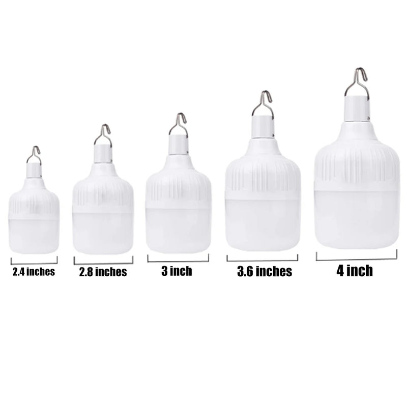 Portable Lanterns High Power USB Rechargeable LED Emergency Lights Hook Outdoor Camping Tents Lantern Lighting Flashlight Bulb