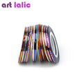 10 Rolls Nail Art Striping Tapes, Nail Liner Stickers, Nail Decals, 1mm Adhesive Stickers for Nail Tips Styling
