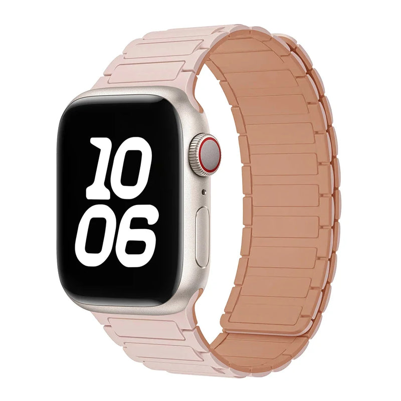 Silicone Strap for Apple Watch 46mm 42mm 49mm 44mm 40mm 45mm 41mm Magnetic Band for IWatch Ultra 2 Series 10 9 8 7 6 SE 5 4 3