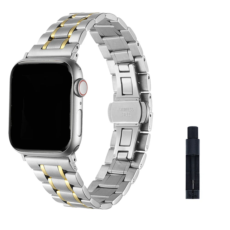 Watch Straps For Apple Watch Band Series 9/8/7/6/5/4/SE Stainless Steel Bracelet For IWatch Series Ultra 49mm 45mm 44mm 41 40mm