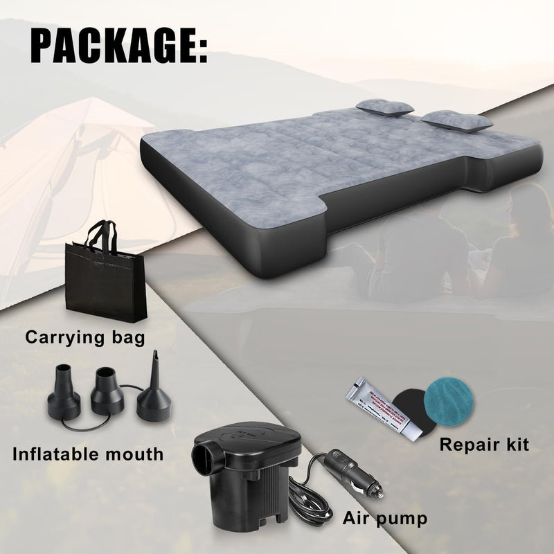 Truck Bed Air Mattress Inflatable Air Mattress For 5.5-5.8ft Short Truck Pickup Air Mattress For Camping Outdoor Bed Mattress For Travel Quick Inflation Mattress With Carry Bag