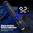 Tactical LED Flashlight 2000LM USB Rechargeable Waterproof Grade Zoom Torch Bright Portable Emergency Light for Camping Outdoor