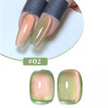 1/6PCS SS25 Cat Eye Gel Polish w/Glass Beads & Crystal, 5 Colors Salon DIY Nail Supplies Kit for Pro Nails Manicure