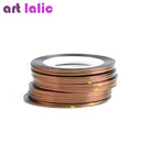 30PCS Nail Striping Tape Metallic Yarn Line 3d Nail Art Tool Color Rolls Nail Decals DIY Nail Tips Sticker Decoration