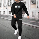 Round Neck Sweater Casual Sports Suit European Size Men's Clothing