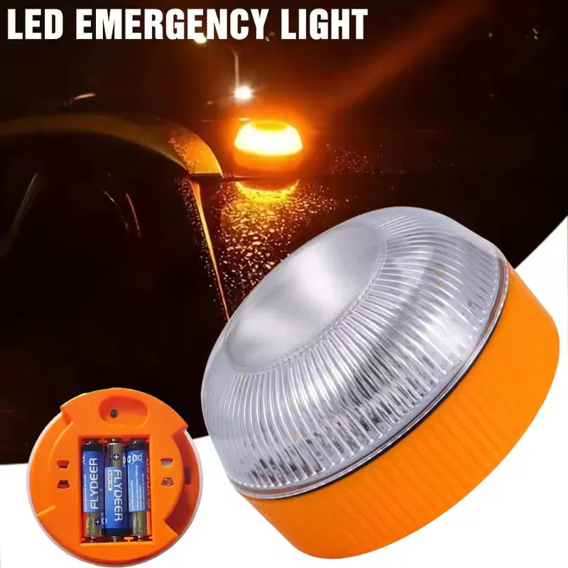 Led Car Strobe Warning Light Flashing Light Portable Emergency Light Magnetic Induction Road Accident Light  Safety Accessory