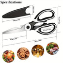 Multifunctional Scissors Kitchen Stainless Steel Scissors Chicken Bone Meat Fish Killing Dedicated Household Gadgets Scissors
