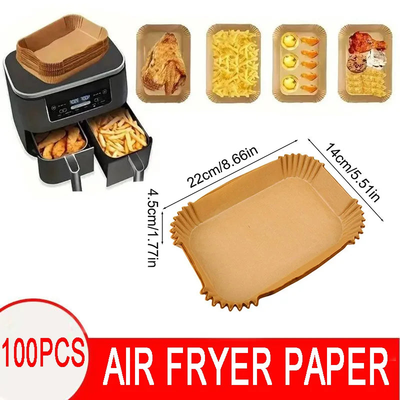 Air Fryer Disposable Paper Parchment Wood Pulp Steamer Cheesecake Air Fryer Accessories Baking Paper for Air Fryer